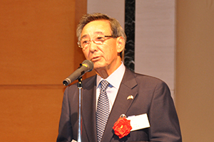 Chairman Asada giving remarks during the reception