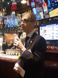 From left: Acting Chairman Imai, Minister-Counsellor Christopher Hunt and President Ota
